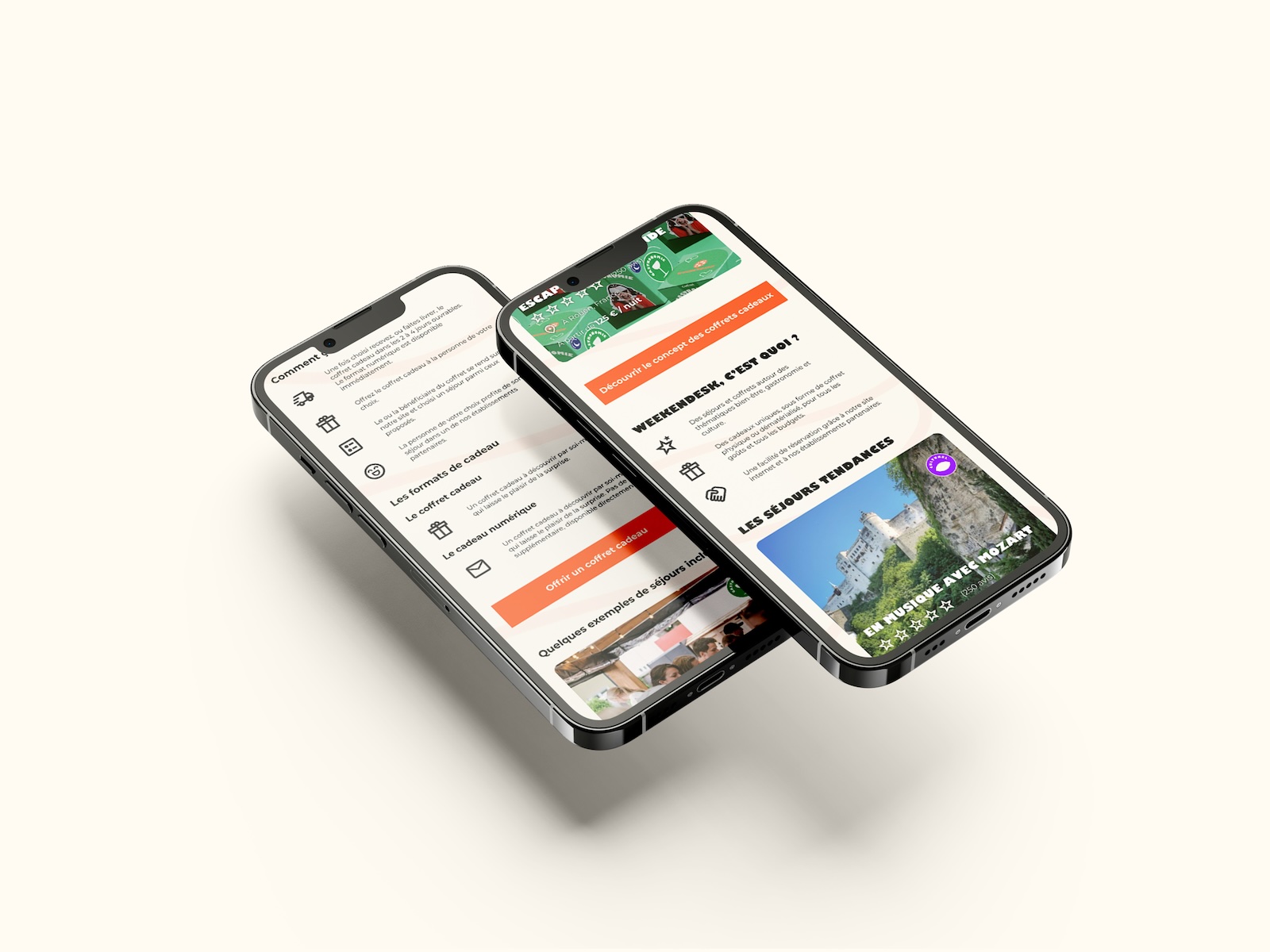 site web mobile weekendesk branding