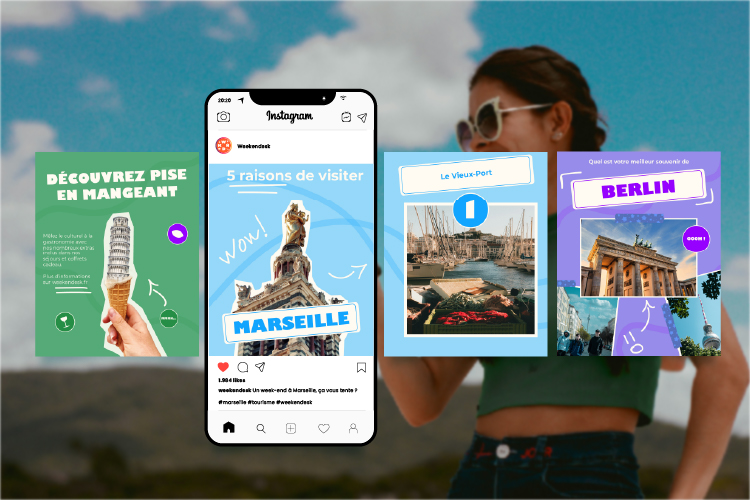 reseaux sociaux publications instagram weekendesk
