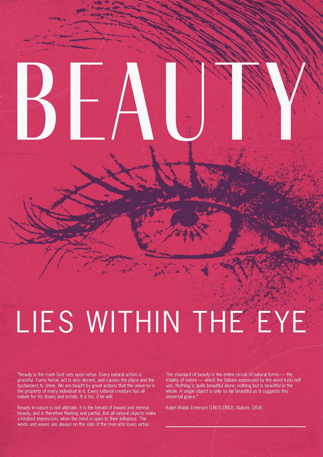 affiche beauty lies within the eye