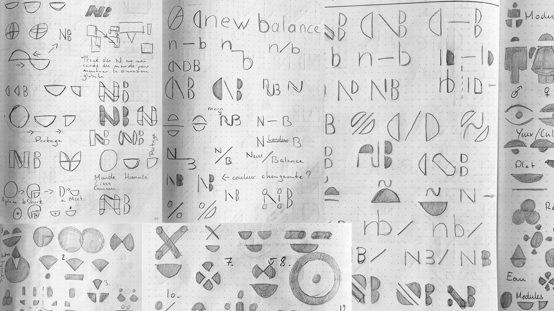 croquis new balance branding